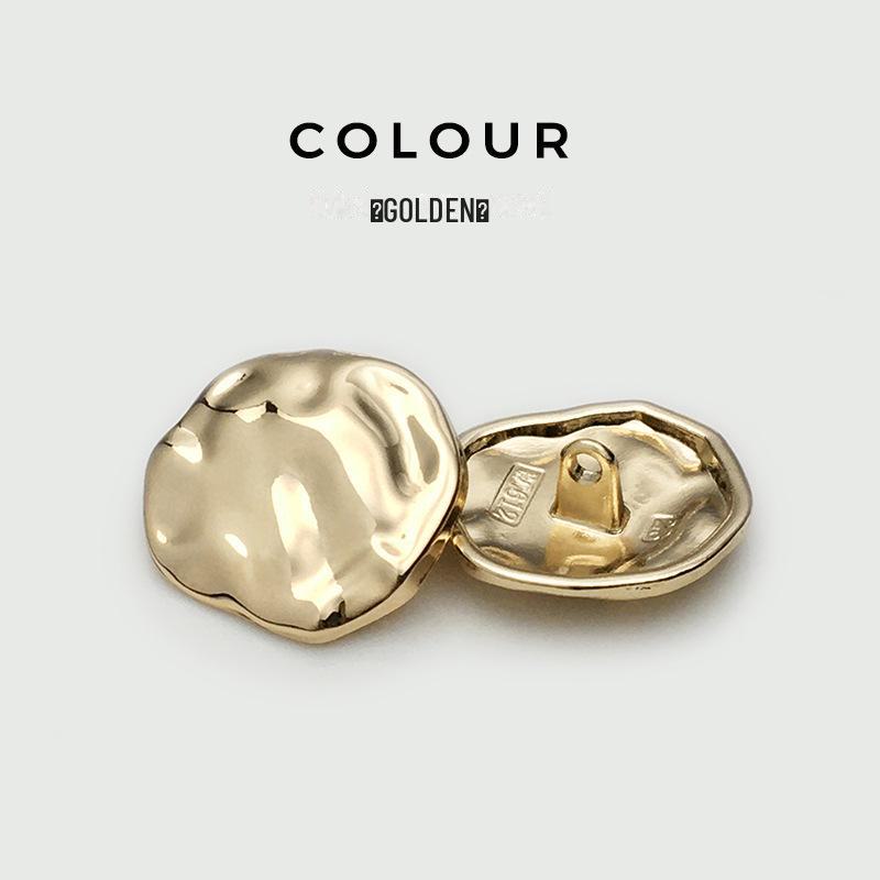 Wszechstronne Złote Wklęsło-Wypukłe Guziki do Płaszczy dla Męskich i Damskich Kurtek i Koszul