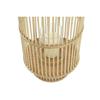 Bougeoir - Naturel - Verre et Bambou - 26 x 26 x 69 cm - Décoration Intérieure - Mixte