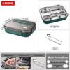 Insulated Lunch Bag with Compartmented Stainless Steel Bento Box for Office or School Meals