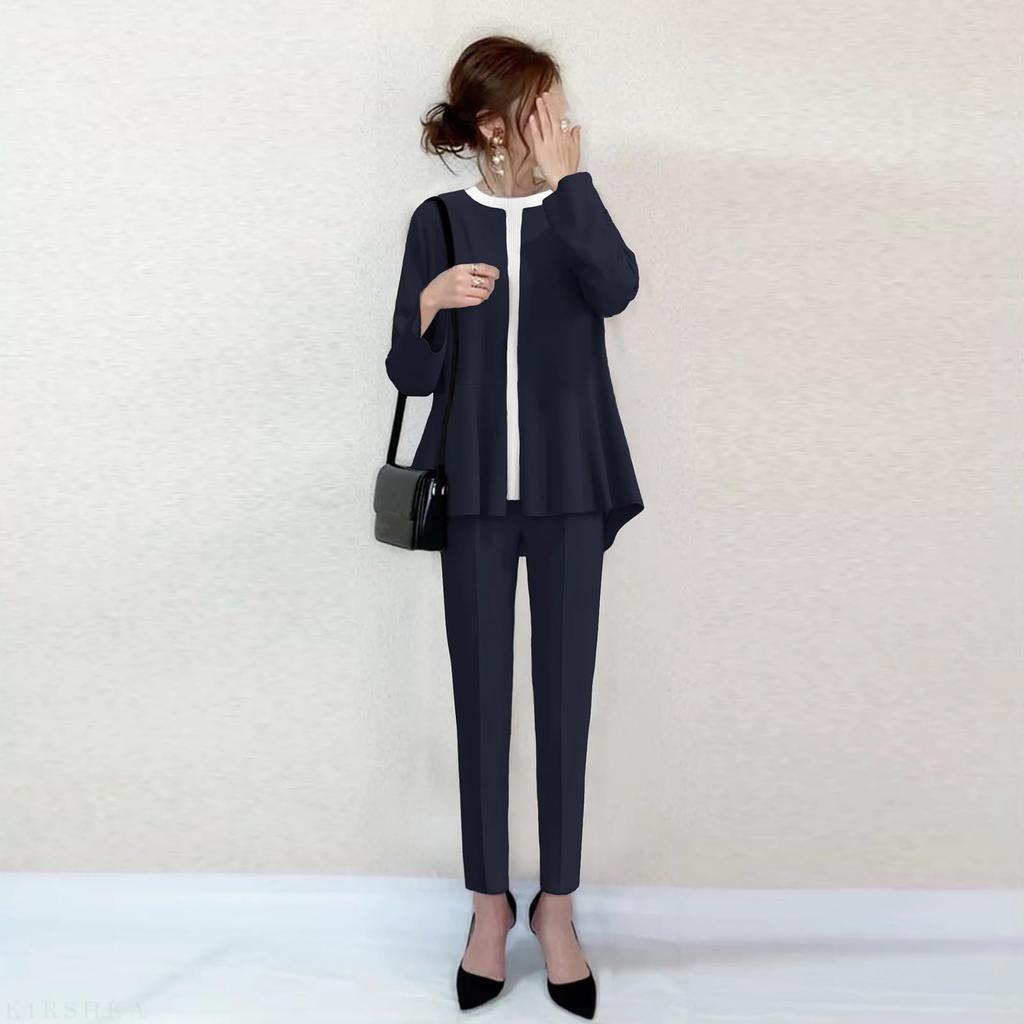 Formemory Graduation Suit for Set with Jacket and Loose Chiffon Pant Everyday 3 3 Sizes Moms, Pants, Fit, Dress, Flattering, Simple, Formal,