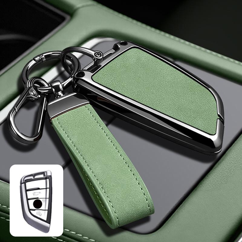 Zinc Alloy Leather Car Key Case For Bmw F20 G20 G30 X1 X3 X4 X5 G05 X6 X7 G11 F15 F16 G01 G02 F48 M3 M4 Keychain Accessories