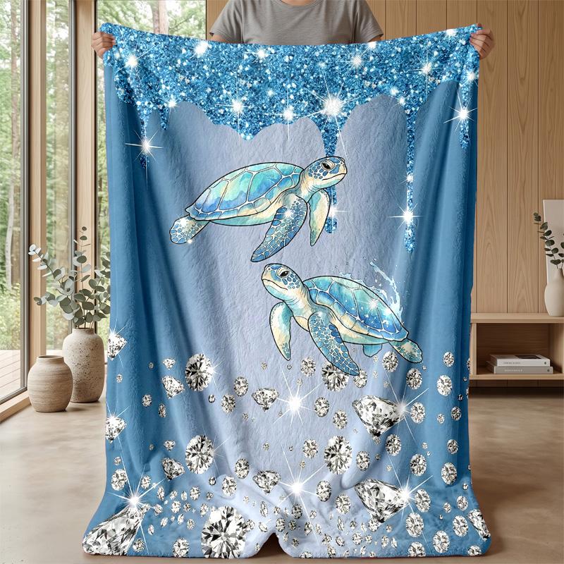 Ocean Love Romance Theme blanket Lightweight Warm Flannel Blanket Decorative Throw Blanket for Home Decoration