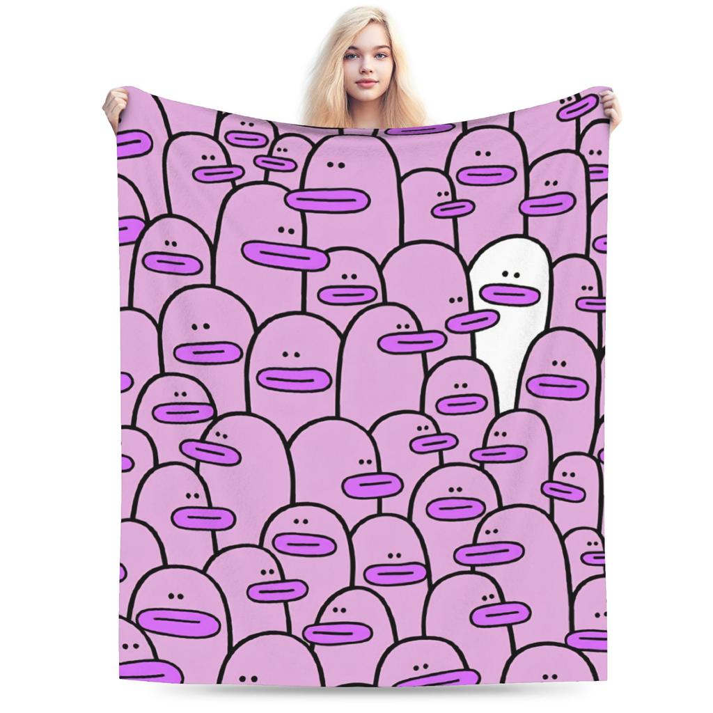 Cute Cartoon Duck Blanket Super Soft Fashion Plush Throw Blanket For Children Couch Bed Flannel Bedspread Bed Cover
