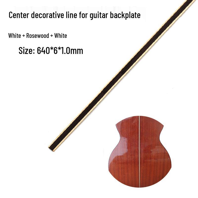 

Rosewood & White Guitar Binding Strip: Decorative Backplate & Accessory Material