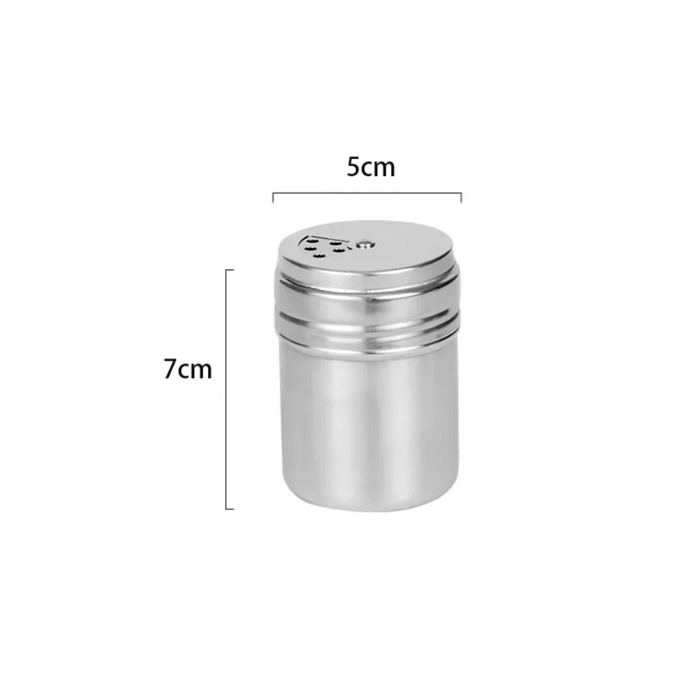 Multi-purpose Stainless Steel Seasoning Jar Salt Sugar Bottle Rotating Cover Spice Pepper Shaker Spice Jar Kitchen Gadgets 6