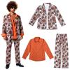Retro 70s 80s Hippie Costume Set Couples Disco Party Halloween Cosplay Outfit Unisex