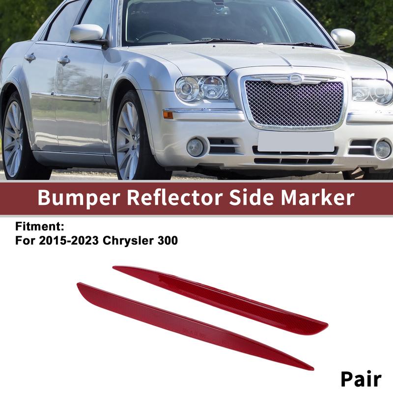 X Autohaux 1 Pair Rear Left Rear Right Bumper Reflectors for Chrysler 300 No.68213444AB