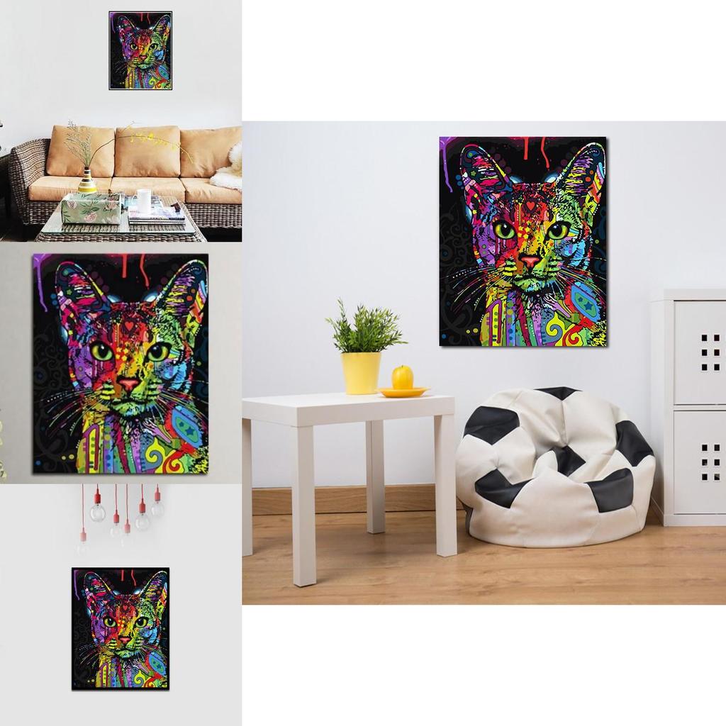 Animal Painting Canvas Wall Art With Handdrawn Design For Living Room Decor