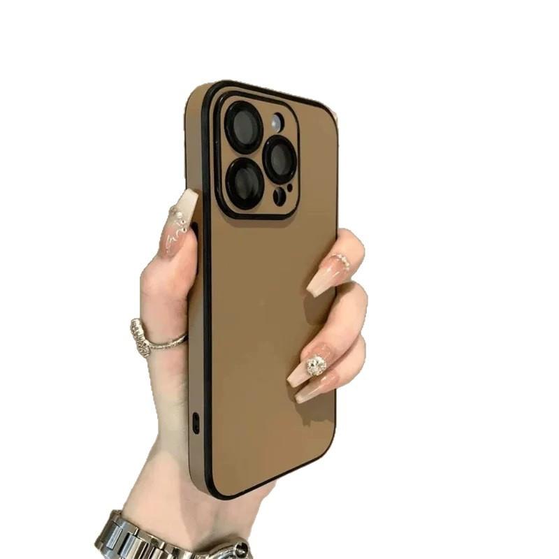 Side Sticker Is Suitable for Apple 16Pro Mobile Phone Case iPhone17Pro Candy Color 15Pro All-inclusive Lens 14.