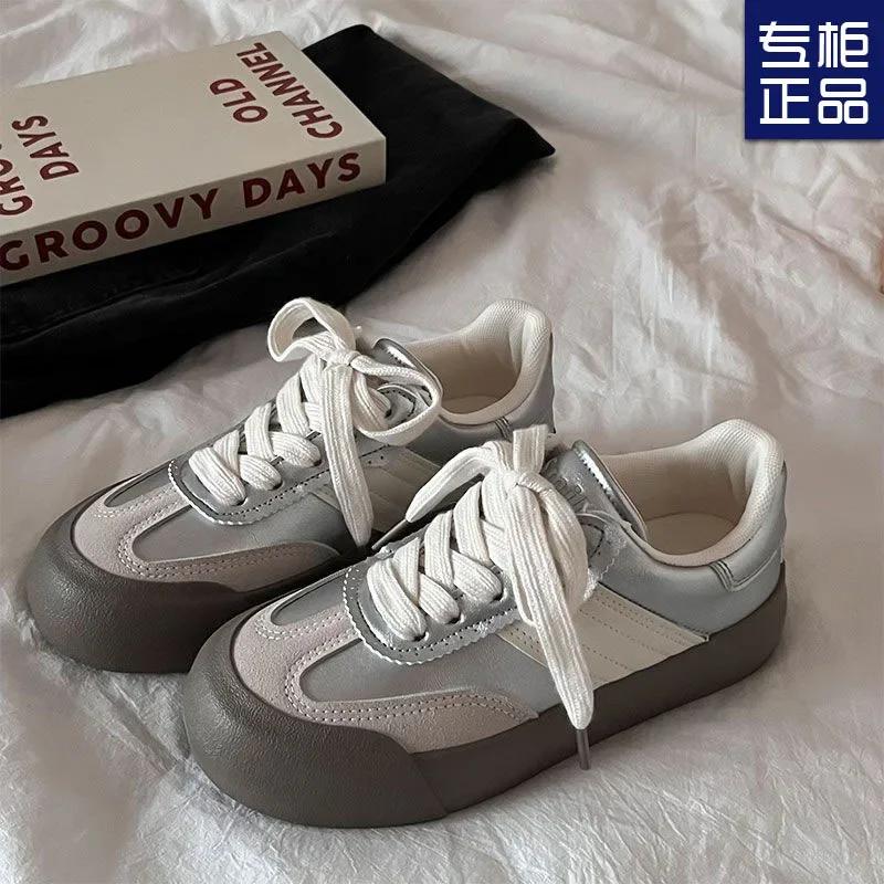 Fashion Thick-soled German Training Explosion 2025 New Mint Green and White Shoes Student Sports and Leisure Shoes Board Shoes