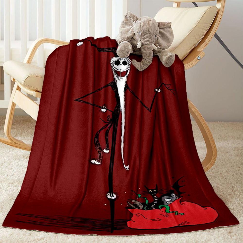 Christmas Nightmare Blanket Comfortable Suitable for Bedding Chair Picnics Four Seasons Universal Stylish Decor Ideal Gift For Birthday Valentine'S Da