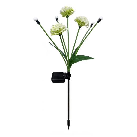 Solar Ground Stake Light Outdoor Flickering Firefly Flower Lamp Waterproof Automatic Charging Garden 1pc белый
