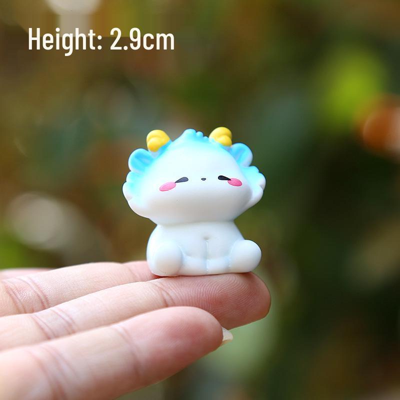 Twelve Zodiac Mini Resin Animal Figurines: Cute Cartoon Style