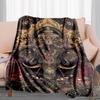 1PC Elephant Elements printed blanket, all season lightweight home office outdoor nap multifunctional blanket A14