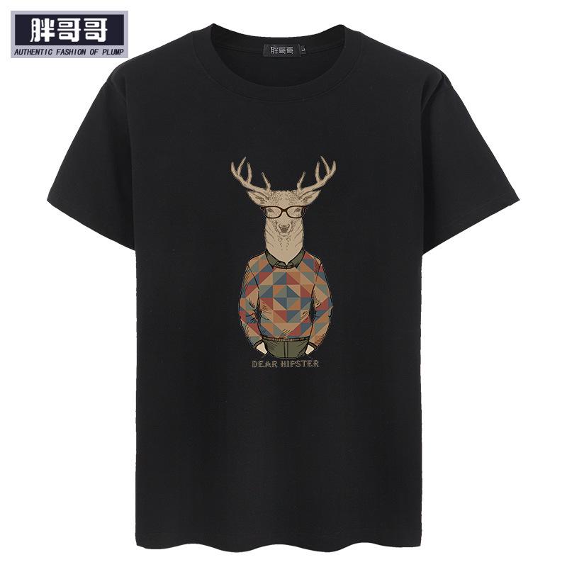 

Футболка с коротким рукавом плюс удобрение для увеличения мужской печатной футболки с коротким рукавом и круглым вырезом 7XL