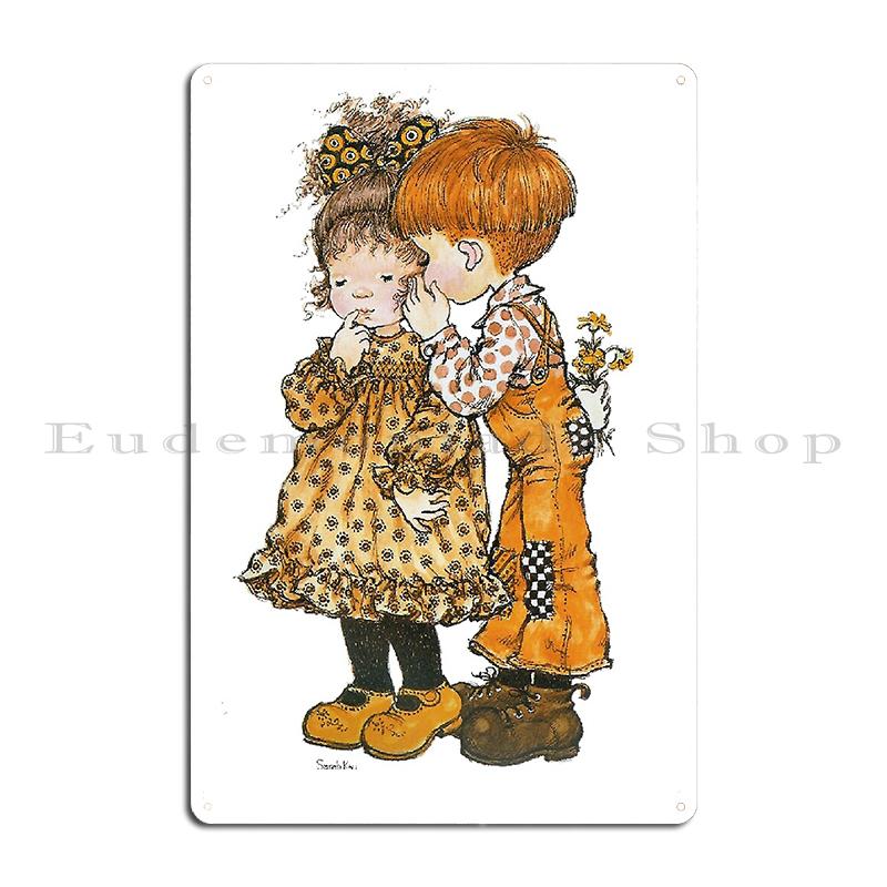 Sarah Kay Girl In The Garden Little Lovers Sarah Kay Way Metal Classic Customize Club Plaques Garage Club Tin Sign Poster