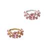 Delicate Flower Crystal Ring Elegant Finger Jewelry Gifts for Women Rhinestone Ring  Party