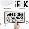 Putuo Decor Welcome Please Knock Office Door Signs, PVC Do Not Disturb Door Hanger Sign, Meeting In Progress Sign For Office Door Therapist