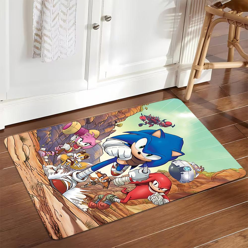 Sonic The Hedgehog Tails Art Print Decoration,Carpet,Living Room,Bedroom, Non-slip,Square rug