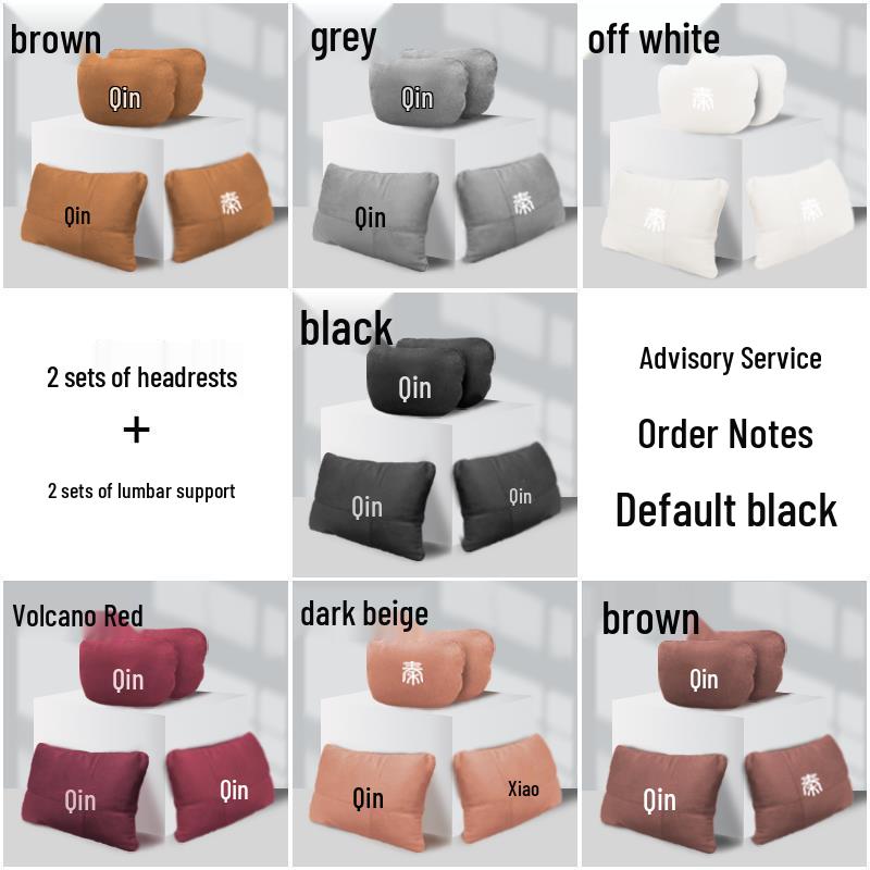 BYD Qin L Car Headrest, Neck Support, Seat & Lumbar Pillow Set