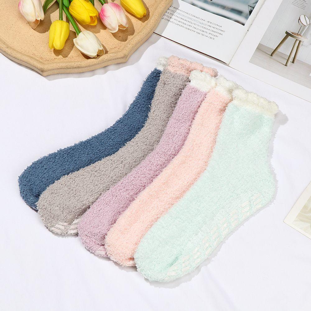 Sleep Socks Women Winter Keep Warm Socks Plush Socks Mid Socks Coral Fleece