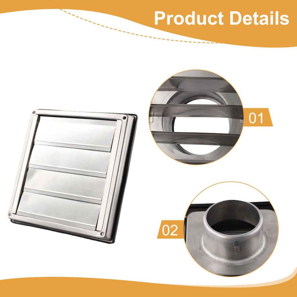 Brightness Manual Measurement Deviation Non Return Louver Features Bathroom Exhaust Fans Sealing Ring Campervans
