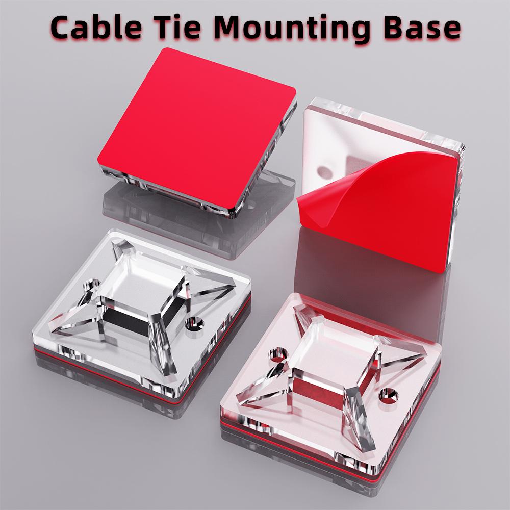 100Pcs Self Adhesive Cable Clips Cord Management Wire Holder Organizer Clamp Desk Tidy Cable Manager For Car Home Office Clips