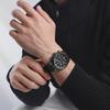 Waterproof Sport Watches for Men Multi-function Chronograph Wrist Watch Male Luxury Silica Band Quartz Clock