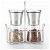 Stainless Steel Glass Pepper Grinder - Manual Kitchen Tool for Black Pepper