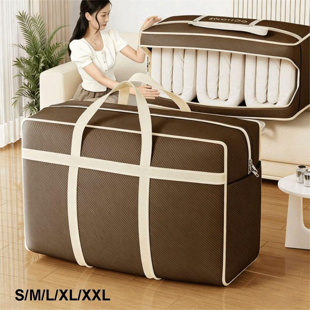 With Handle Quilt Storage Bag Large Capacity Moving Luggage Bag Premium Clothes Storage Bins  Home