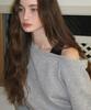 Letter From Moon One-Shoulder Layered Knit Top (Melange Grey)