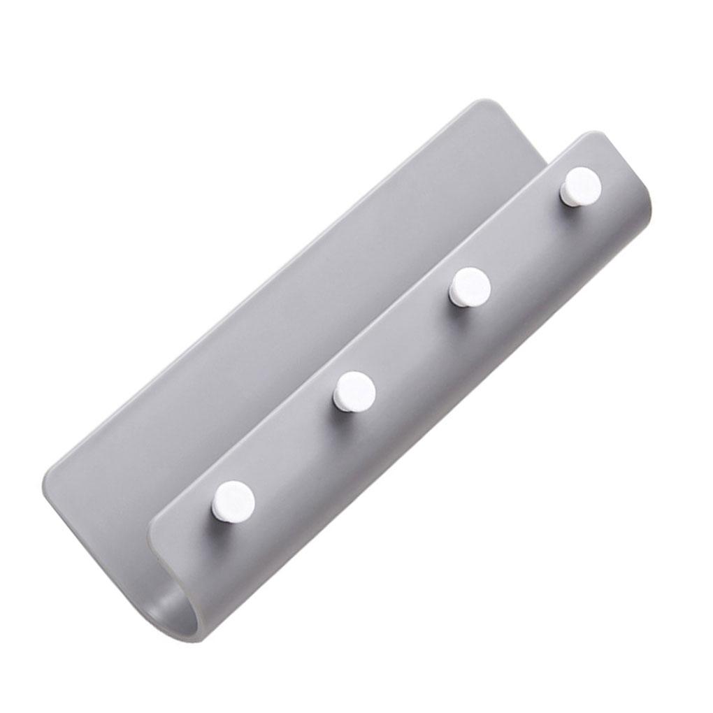 U-shaped Wall Hanging Hook Rack with 4 Hooks Bathroom Kitchen Hook Rack