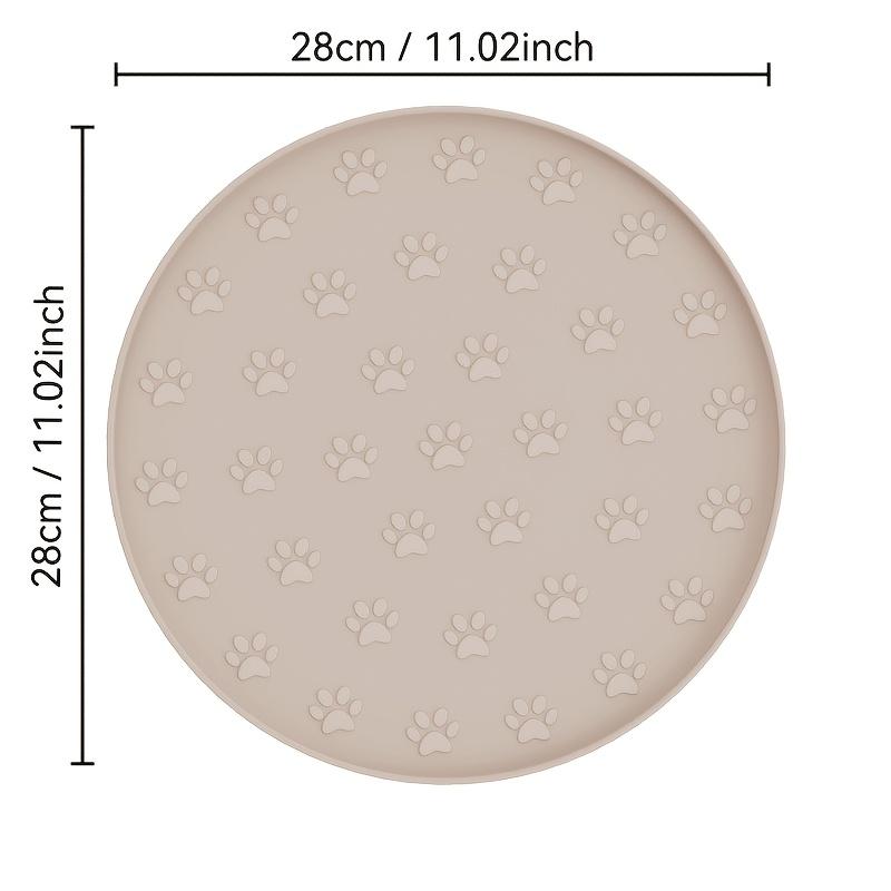 1pc Plastics Pet Feeding Mat |, Leakproof, Non-Slip, Oval Dog and Cat Food Mat for Dogs and Cats,Footprint Texture Feeding Pad