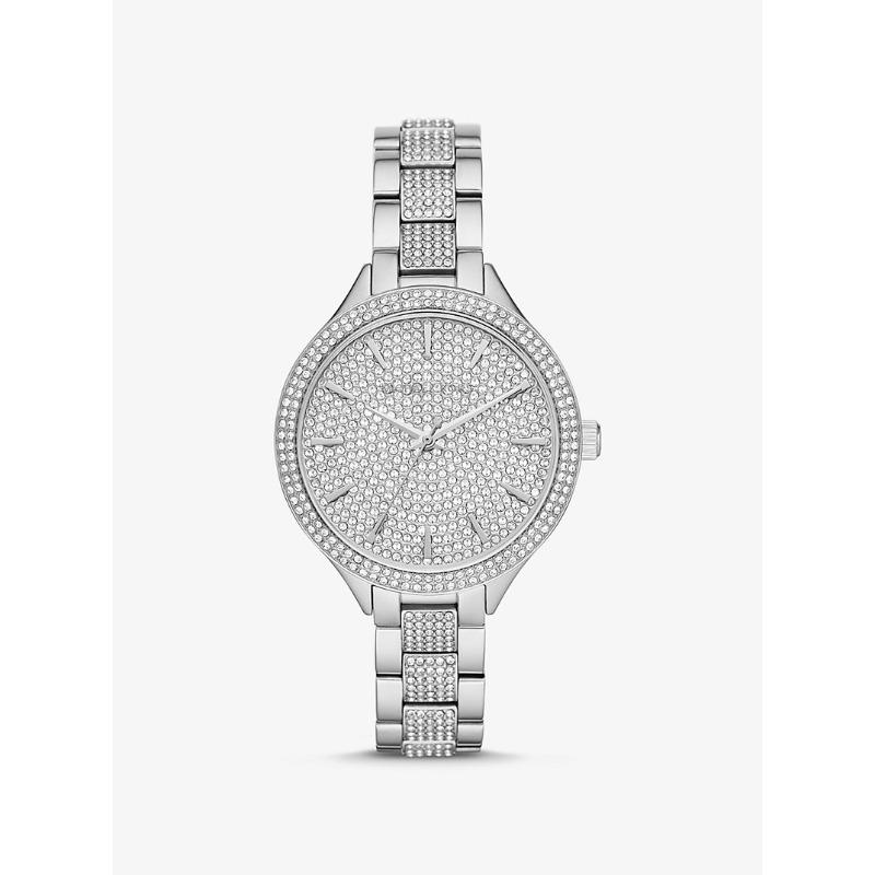 Часы Michael Kors MK3822 с паве, серебристый тон серебряный