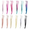 Multi-color Stainless Steel Eyelash Tweezers: New Style Round Head Safety Applicator Clamp