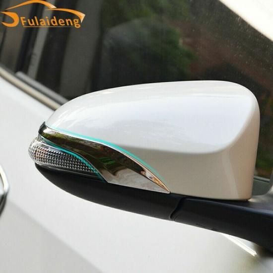 For Toyota Corolla 2014-2018 Chrome Rearview Side Door Mirror Strips Cover Trim