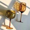 Szklany Kieliszek Highball w Cętki Leoparda Vintage Kubek na Napoje Elegancki Kieliszek do Wody Stół Jadalny