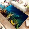 3D Seabed Underwater World Dolphin Turtle Area Rug,Carpet Rug for Living Room Bedroom Sofa Doormat,kids Play Non-slip Floor Mat