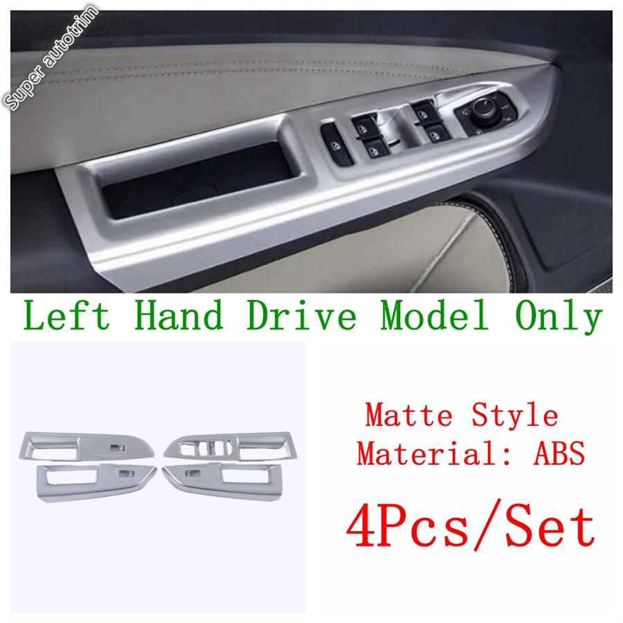 LHD Car Door Armrest Window Glass Lift Button Knob Cover Trim Carbon Fiber Accessories For VW Volkswagen Golf 8 MK8 - 2025