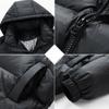 Winter New Men's Korean Version Thickened Warm Contrasting Color Hooded 90 White Duck Down Jacket Trendy Couple Fashion Coat
