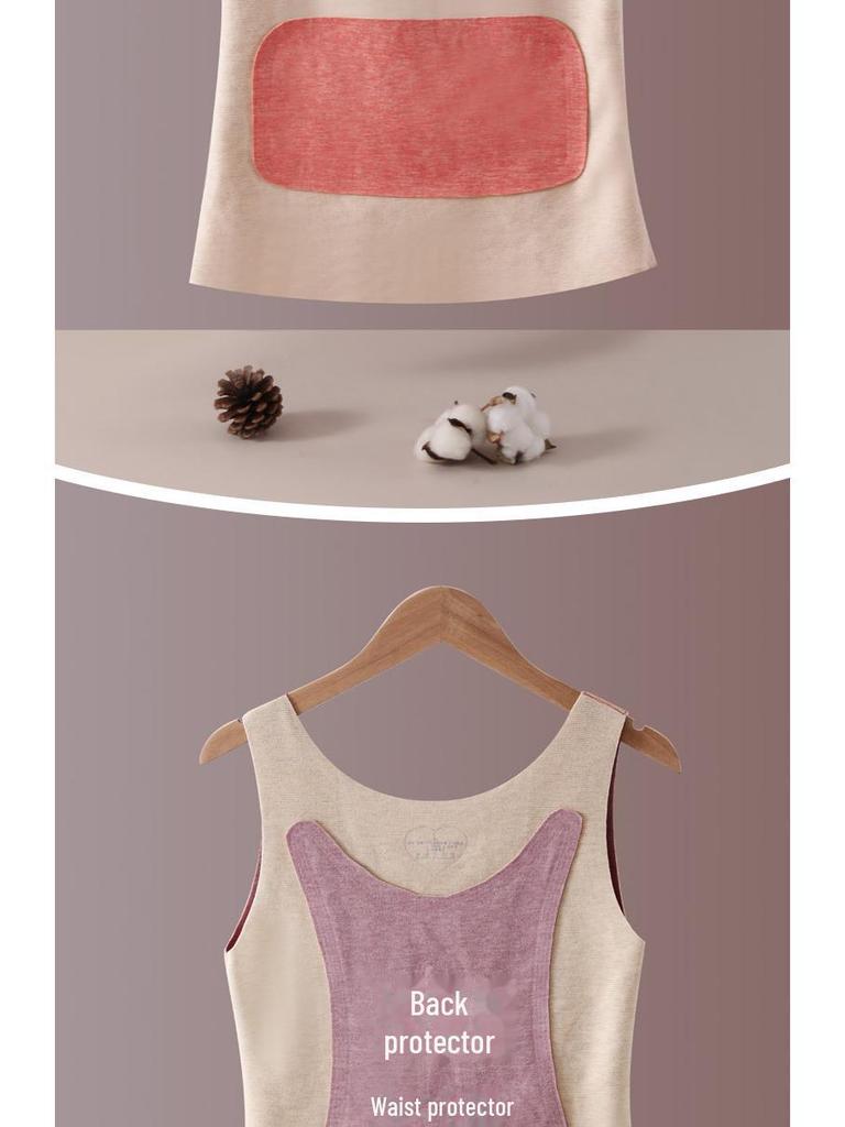 Velvet-Lined Sleeveless Heated Vest for Women - Ideal Autumn/Winter Layer for Middle-Aged and Elderly