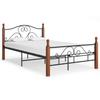 VidaXL Bed Frames Black Metal, 120x200 Cm