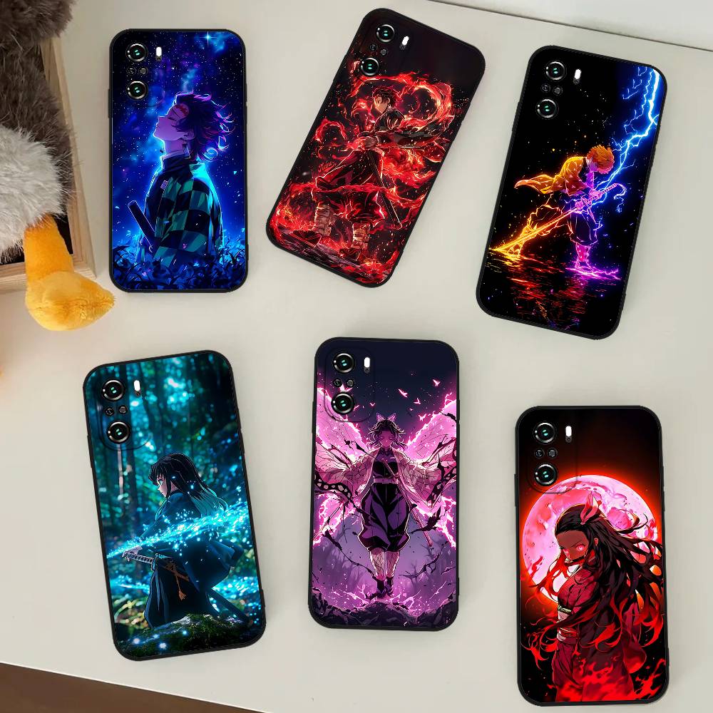 Cool H-demon Slayer Kimetsu No YaibaS Phone Case For Slim Black Xiaomi 11 12 Redmi Note 11 5G 8T 9A 9 10T Note 8 9 12S Ultra Sh