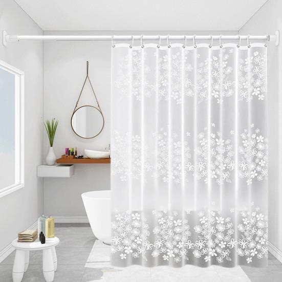 Duschvorhang mit Haken Wasserdicht Reißfest Leicht zu Reinigen Verschiedene Drucke Schnelltrocknend Lichtdurchlässig