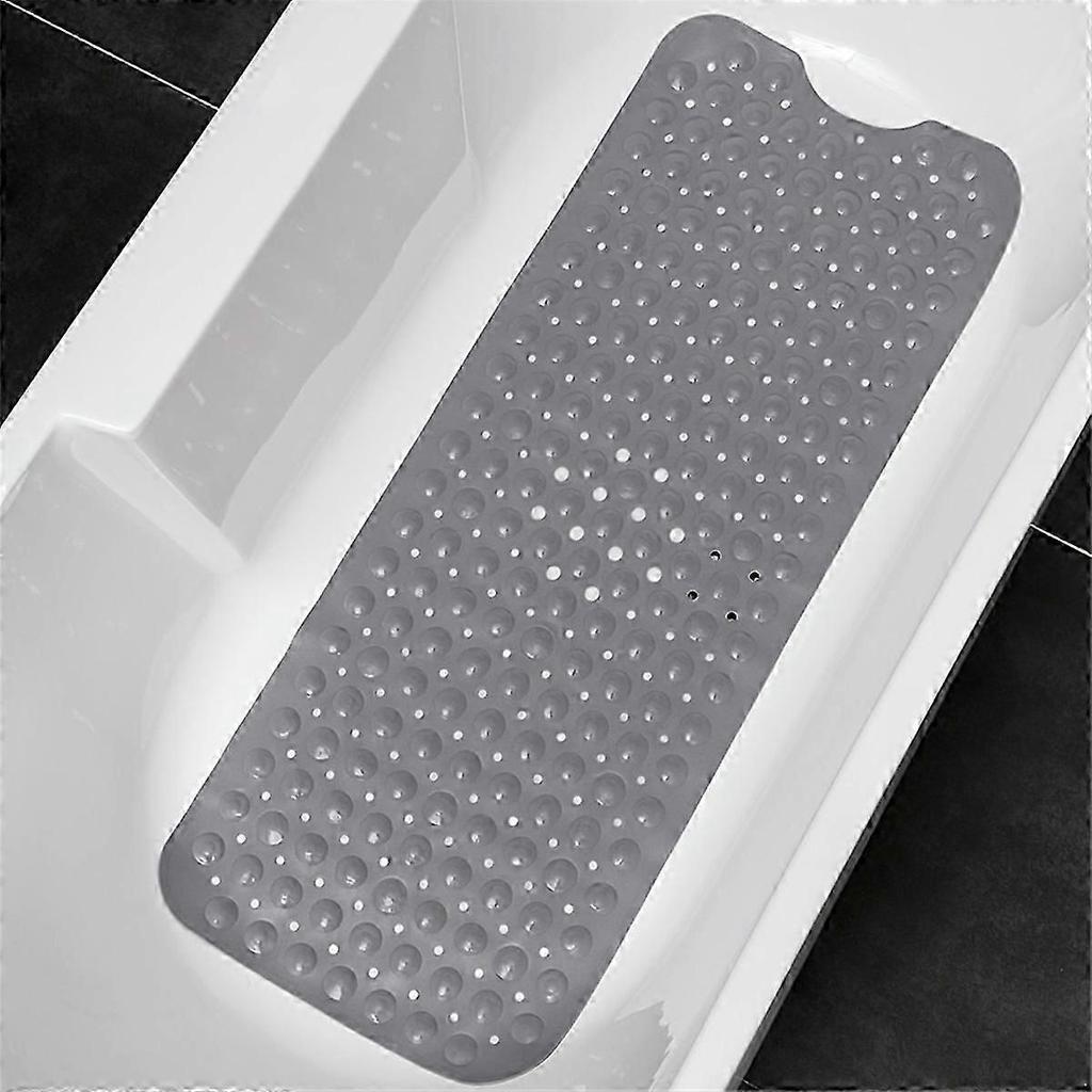 Anti-Slip Bathtub Mat with Drain Holes, Suction Cups - Machine Washable, Bathroom Shower Carpet Non-