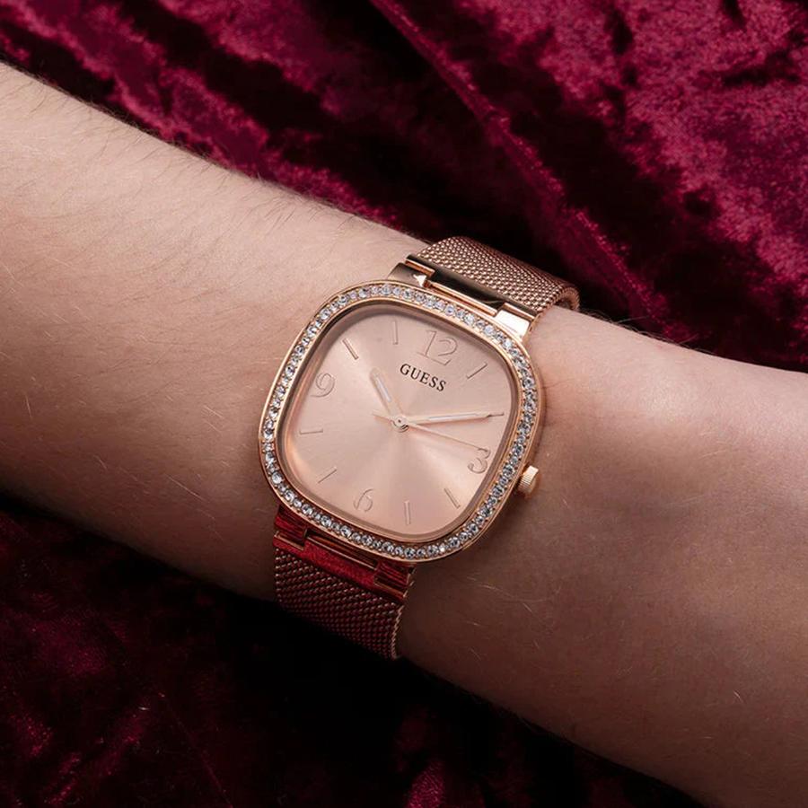 Guess Ladies' Quartz Watch, Stainless Steel Strap, Stainless Steel Case, Waterproof Quartz Movement, GW0354L3