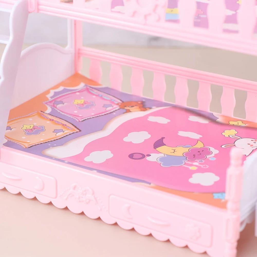 Simulation Dollhouse Double Bed Bunk Bed BJD Doll Princess Double Bed  BJD Doll