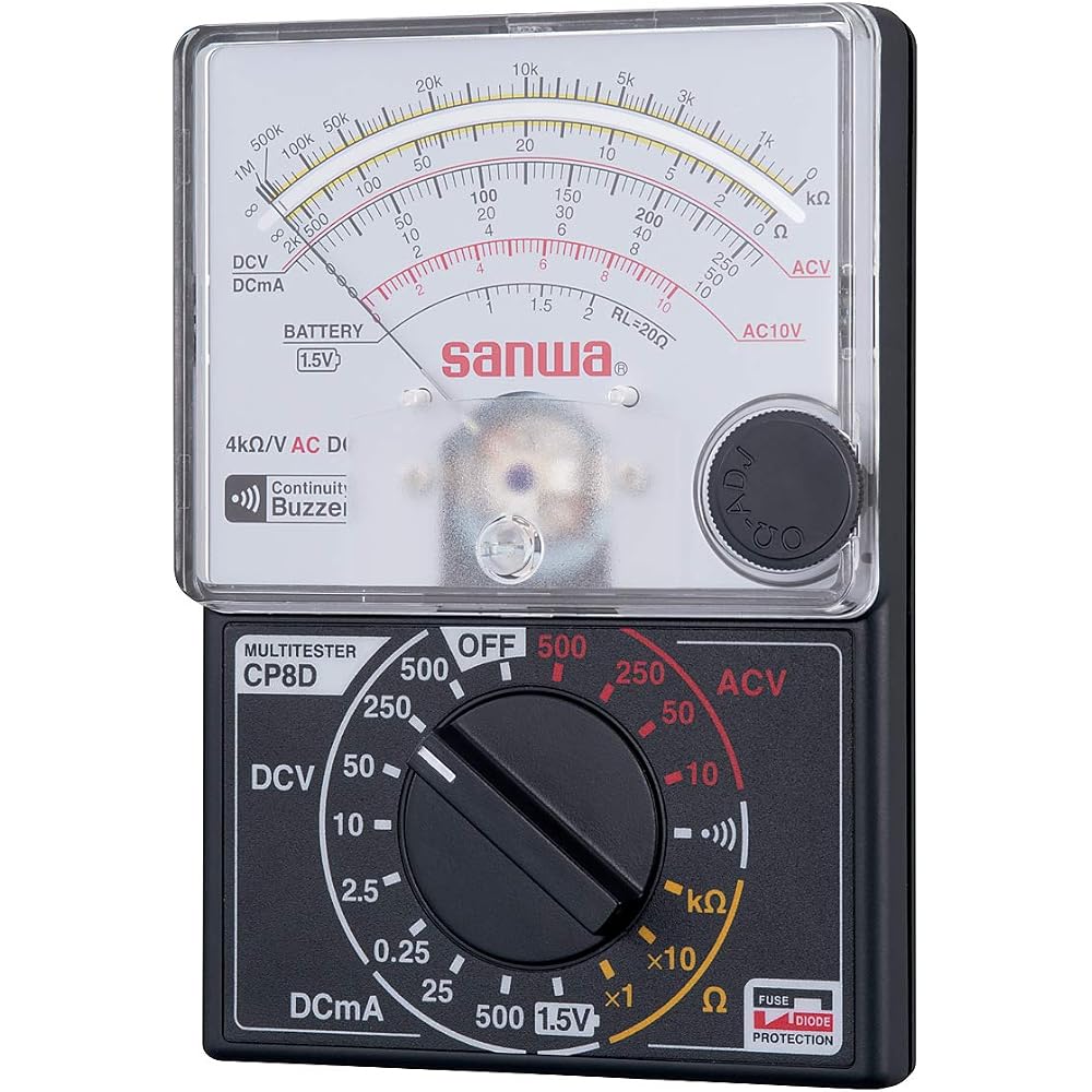 Sanwa Analog Tester CP8D Compact Design with Easy Read Dial and Durable Build Electronic Measuring Device
