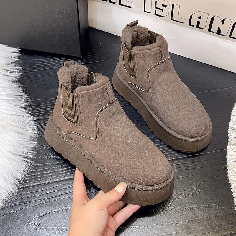 Zima Ženy Sněhule Plyšové Teplé Protiskluzové Vodotěsné Dámské Ploché Tenisky Běžné Dámské kotníkové boty Botas Mujer