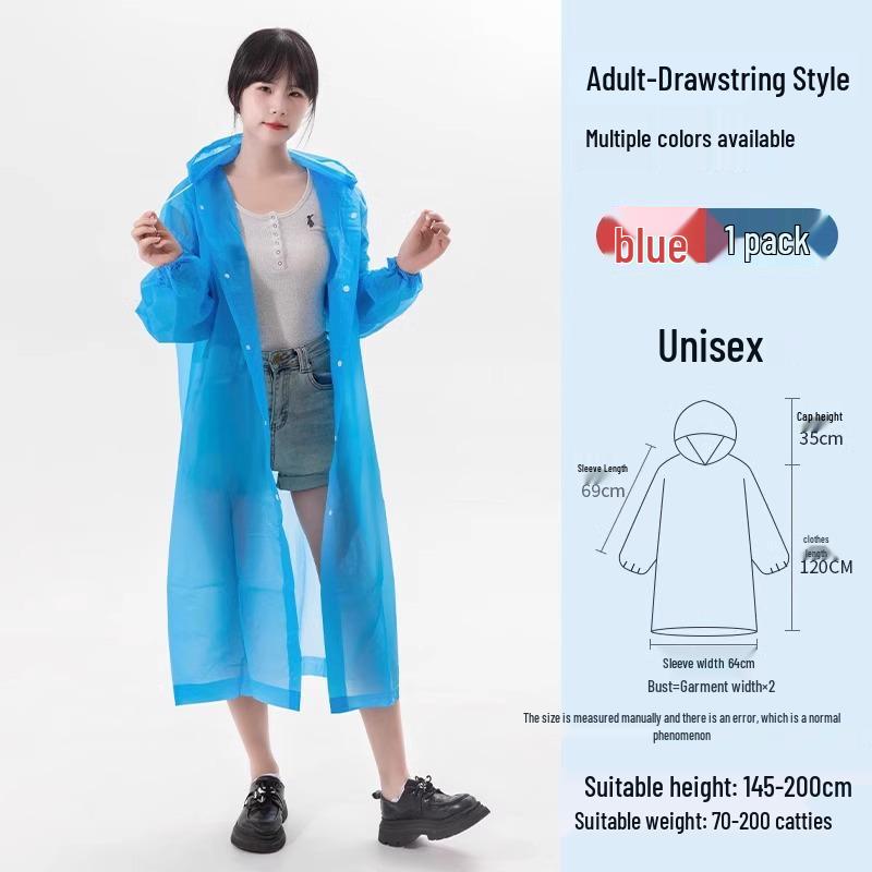 

Универсальный взрослый и детский сверхпрочный цельный дождевой пончо